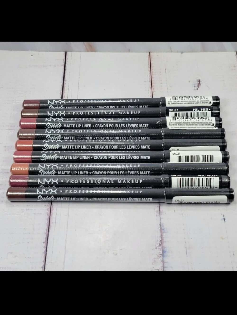 9 Piece NYX Suede Matte Lip Liner Bundle NEW!